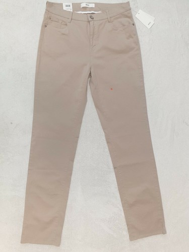 BRAX CAROLA Hose Straight  Cotton Satin Gr.40 L34 beige NEU