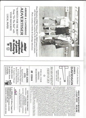 Albion Rovers (Promoted) v Dumbarton Scottish League 3rd Sept 1988 - Picture 8 of 11