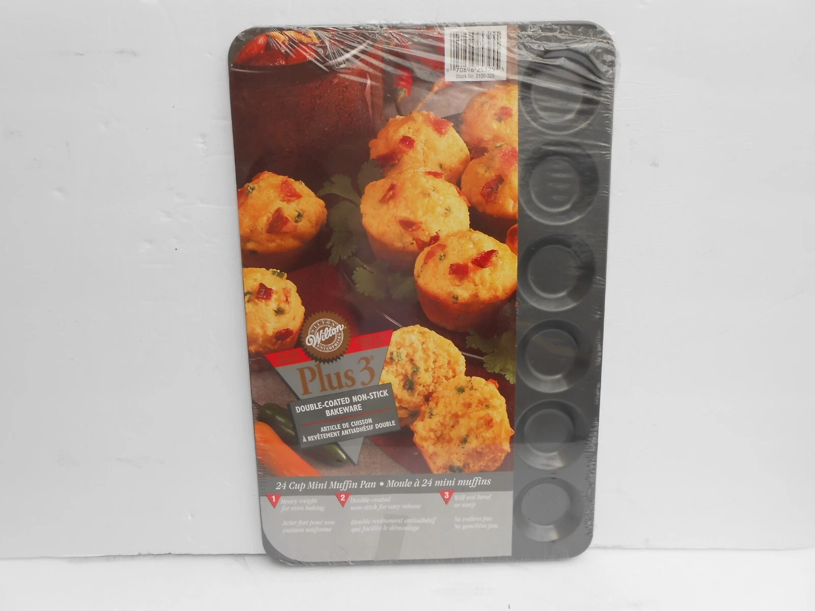 2 Wilton Premium Non-Stick 24 Mini Muffin Pan & Mini Cupcake Pan New