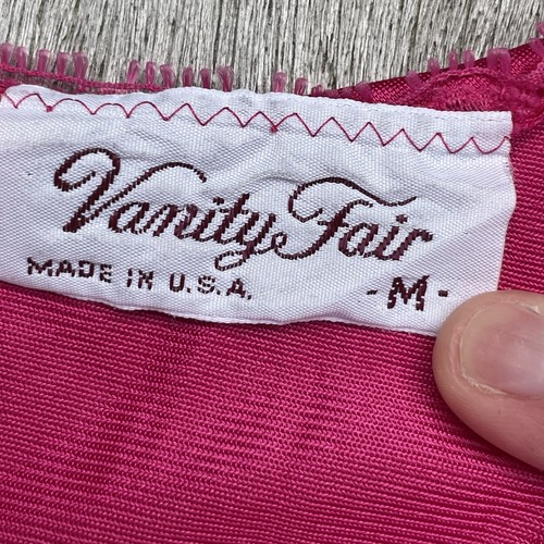 Vanity Fair Womens Gown Dress Size M Pink Sleeveless Satin Lace Trim Slip Vtg - Picture 4 of 7