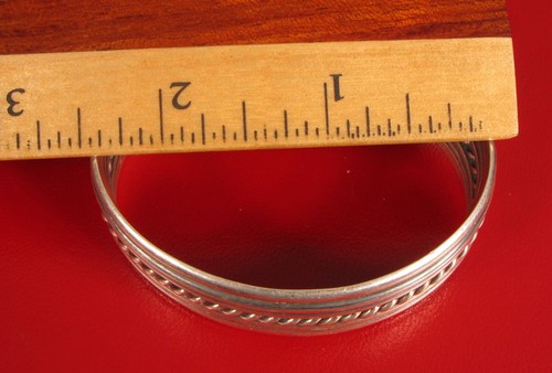 FABULOUS DESIGNER SIGNED NATIVE AMERICAN STERLING SILVER CUFF BRACELET FINE ! - Picture 4 of 4