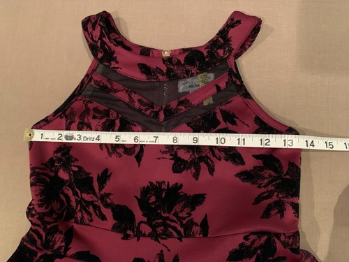 Love, Nickie Lew GIRLS Dress Black Maroon Size 12 - Picture 5 of 9