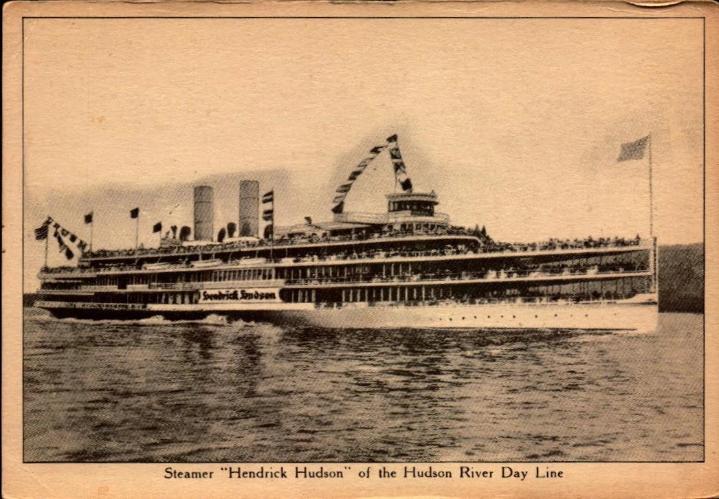 VINTAGE POSTCARD-"HENDRICK HUDSON" STEAMER OF THE HUDSON RIVER DAY LINE, NY  BK56 | eBay