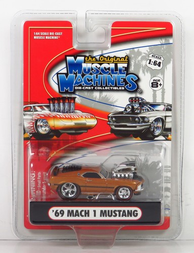 Muscle Machines 2006 Release 1969 Ford 69 Mustang Mach 1 Red Line Tires 1:64 - Picture 2 of 6