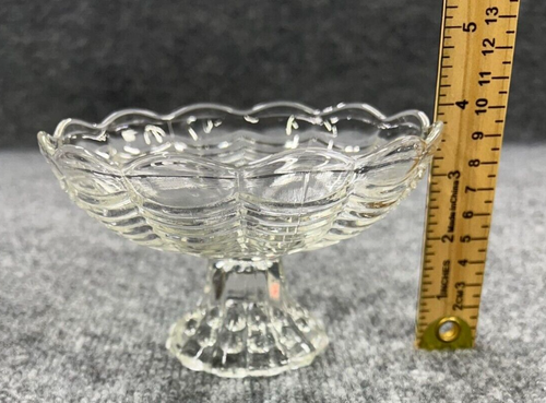 Vintage Pattern Glass EAPG Clear Candy/Compote Dish - Picture 1 of 3