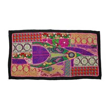 Vintage Embroidered Patchwork Indian Tent Decoration Tapestry Wall Hanging Ak