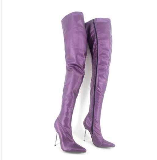 2019 Ladies Ladies Ladies Patent Leather High Metal Heels Knee High Boots Nightclub Show shoes f657c8 2019 Ladies Ladies Ladies Patent Leather High Metal Heels Knee High Boots Nightclub Show shoes f657c8