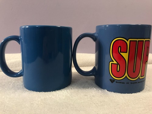 Coffee Mugs set of 2 DC comics superman logos OH3562 - Picture 5 of 8