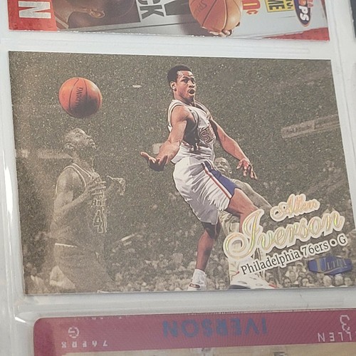 Allen Iverson Cards Lot of 9 Fleer SkyBox Upper Deck Topps Ultra Gold UD Diamond - Picture 6 of 11