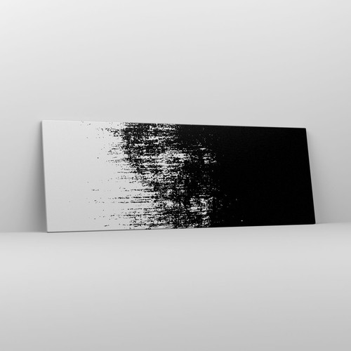 Quadro su Tela 140x50cm Astrazione Scuro In Bianco E Nero Stampe Immagini Murale - Foto 6 di 10
