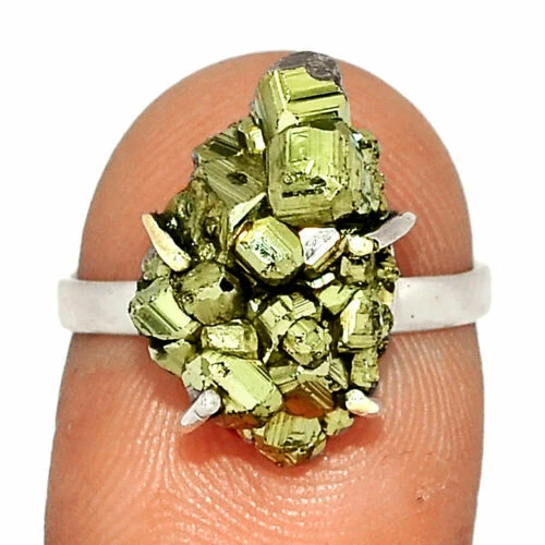 Anelli di lusso in argento sterling pietra principale pirite