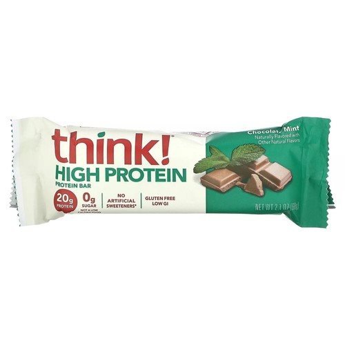 THINK High Protein Bars Chocolate Mint - 10 Bars 2.1 oz (60 g) Each - Picture 3 of 5