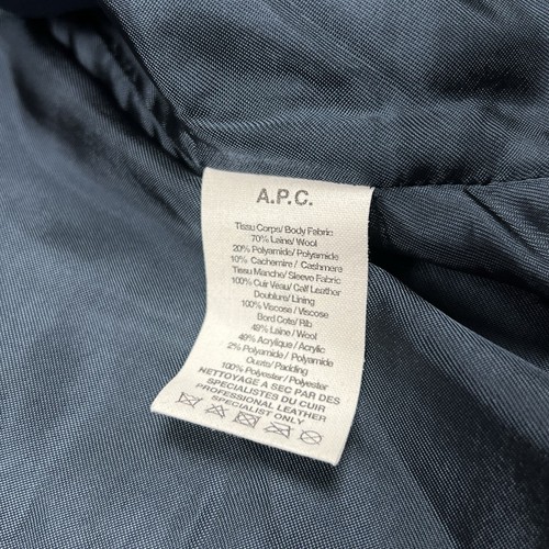 A.P.C. Kenickie Varsity Leather Jacket Men’s Small - Picture 5 of 6