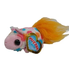 Fuzzee Tails Harry Llama Plush Stuffed Animal Polka Dots Orange Colorful 4.5"