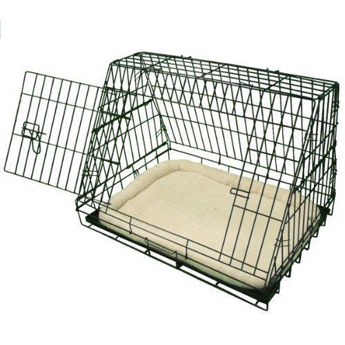 Deluxe Sloping Puppy Travel Cage Folding Pet Dog Training Crate - Fits Most Cars - Picture 1 of 10