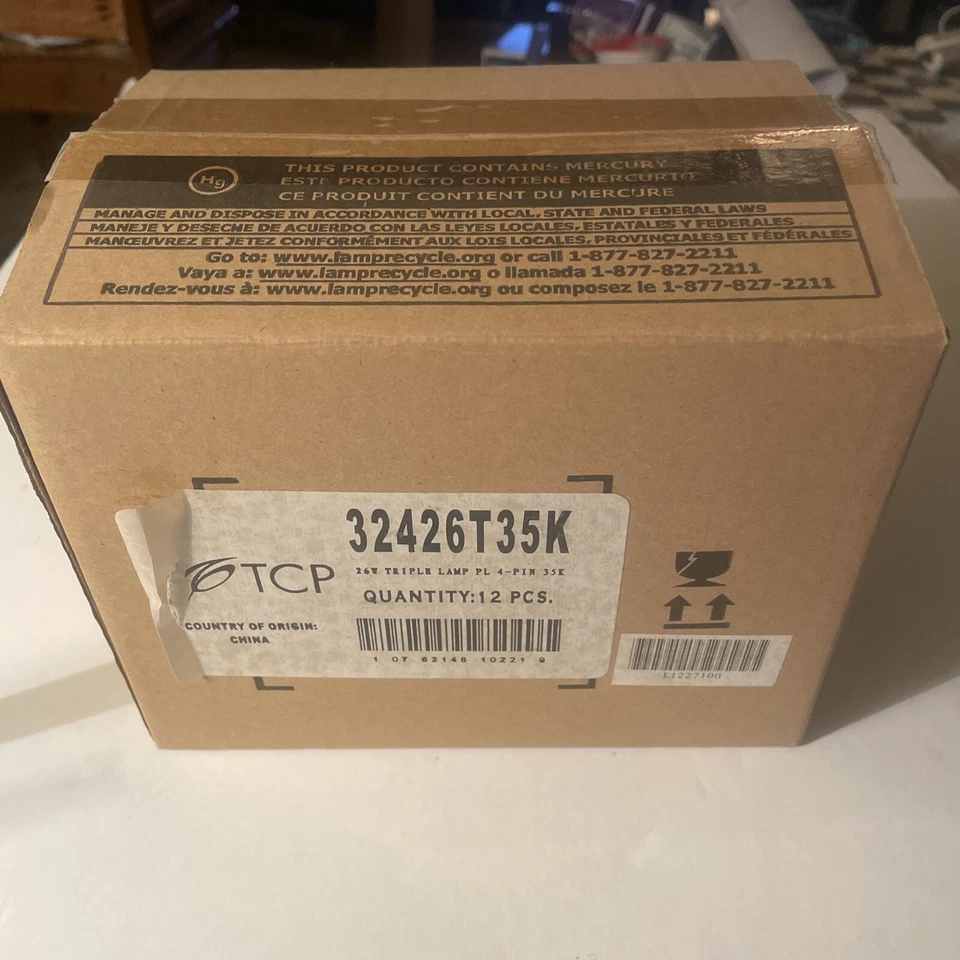 26W TRIPLE TUBE FLUORESCENT LIGHT BULB 12 PK CFL LAMP 4P TCP 2700K PL 32426T - Image 2 of 4