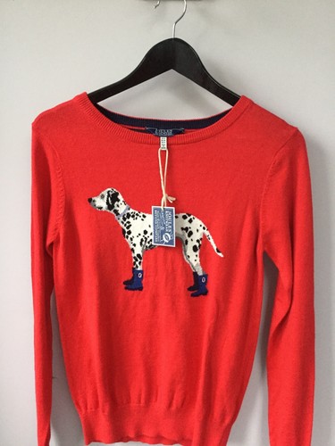 Nuevo con etiquetas Damas Joules Miranda Rojo Dálmata Perro Jersey, Reino Unido Talla 8, Etiquetado - Imagen 2 de 3