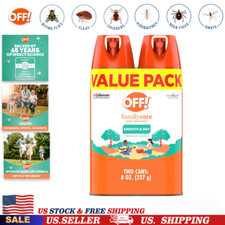 2 Count OFF Family Care Insect  Mosquito Bug Repellent Spray with 15 DEET USA
