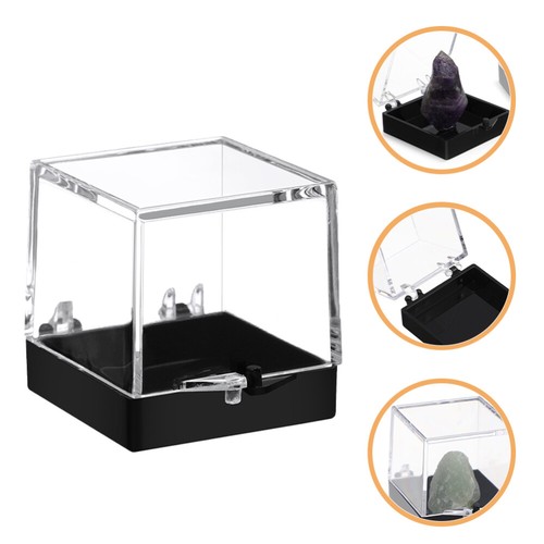4 Pcs Specimen Display Box Plastic Holder Transparent Mineral Showcase - Picture 7 of 12