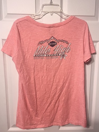 Harley Davidson Womens Tshirt Size 2XL Bright Peach Heather READ - Picture 2 of 4