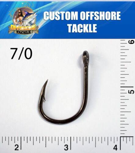 1000 Size 7/0 4x Strong Custom Offshore Live Bait Hooks  - Picture 1 of 1