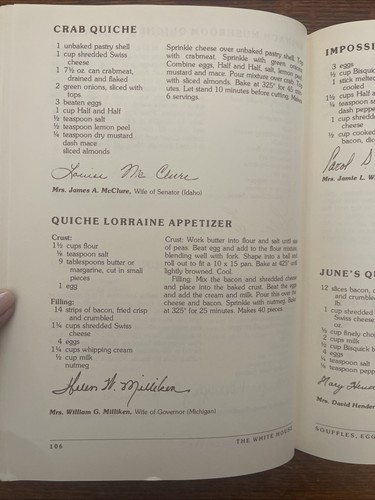 The CONGRESSONAL CLUB COOK BOOK 1982 Reagan, Carter, Mondale Etc. - Picture 6 of 17