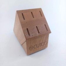 Cutco Knife Block 6 Slot Honey Oak Made In USA Vintage
