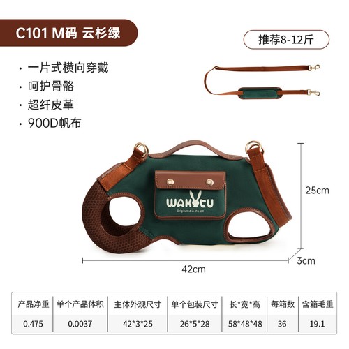 Cat Out Shoulder Backpack Pet Leash Premium Breathable Portable Diagonal Strap - Bild 29 von 30