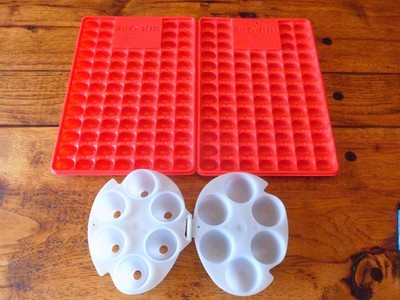 Jello Jiggler Blue Easter Egg Mold Shots Shooters Smooth + 2 Bean Molds-Unused