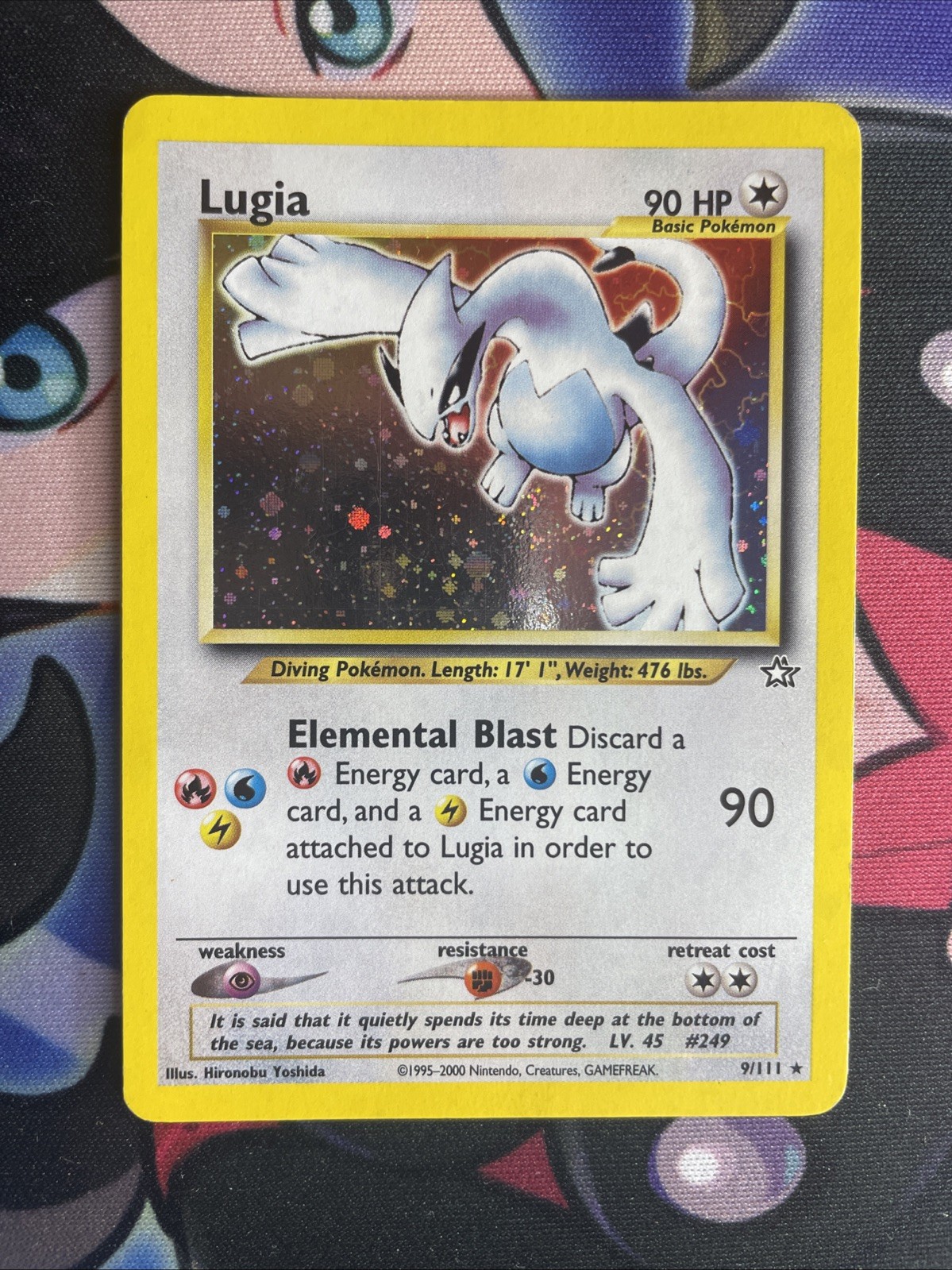 Lugia 9/111 Neo Genesis Holo Unlimited Lightly Played - LP+ Swirl
