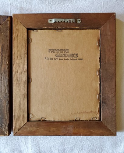 VINTAGE R. HENDRICKSON HOLZ GERAHMTE KUNST - GEBRAUCHT/ANSTÄNDIG - Bild 11 von 12