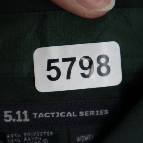 5.11 Tactical Shirt Womens Small Green Patrol Duty EMS Uniform Short Sleeve Fla - Picture 21 of 21