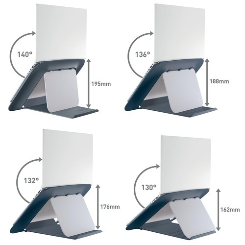 Ergo Laptop Stand Adjustable Computer Riser Portable Notebook for Desk - Afbeelding 5 van 6