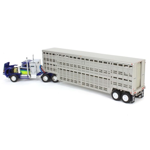 1/64 White Western Star 4900 with Vintage Wilson Livestock Trailer, DCP 60-1944 - Picture 4 of 5