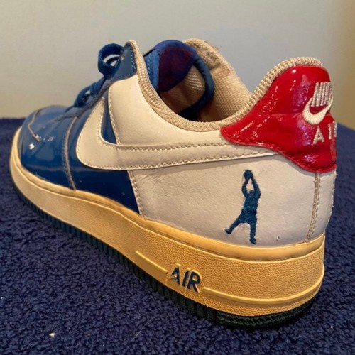 Nike Air Force One 1 2006 Para hombres 9 Zapatillas bajas Azul y Blanco 306347-411 - Imagen 7 de 12