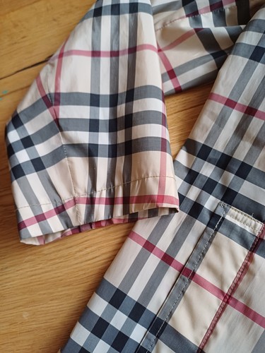 Burberry Mantel Gr. 36 Damen Übergangsmantel Beige Kariert Windbreaker - Bild 4 von 11