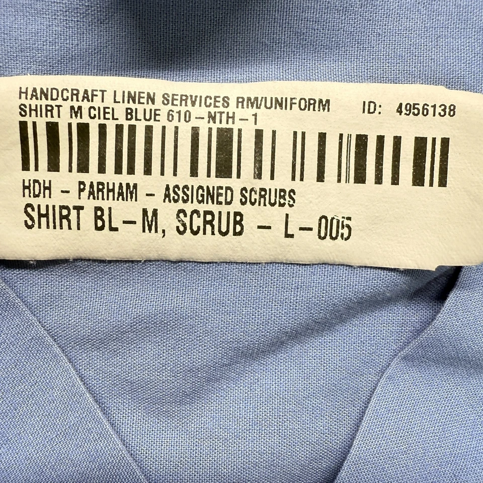 Camisa Exfoliante Uniforme Médico Manga Corta Mezcla Algodón Cuello M Azul Medline para Mujer Foto 2 de 4