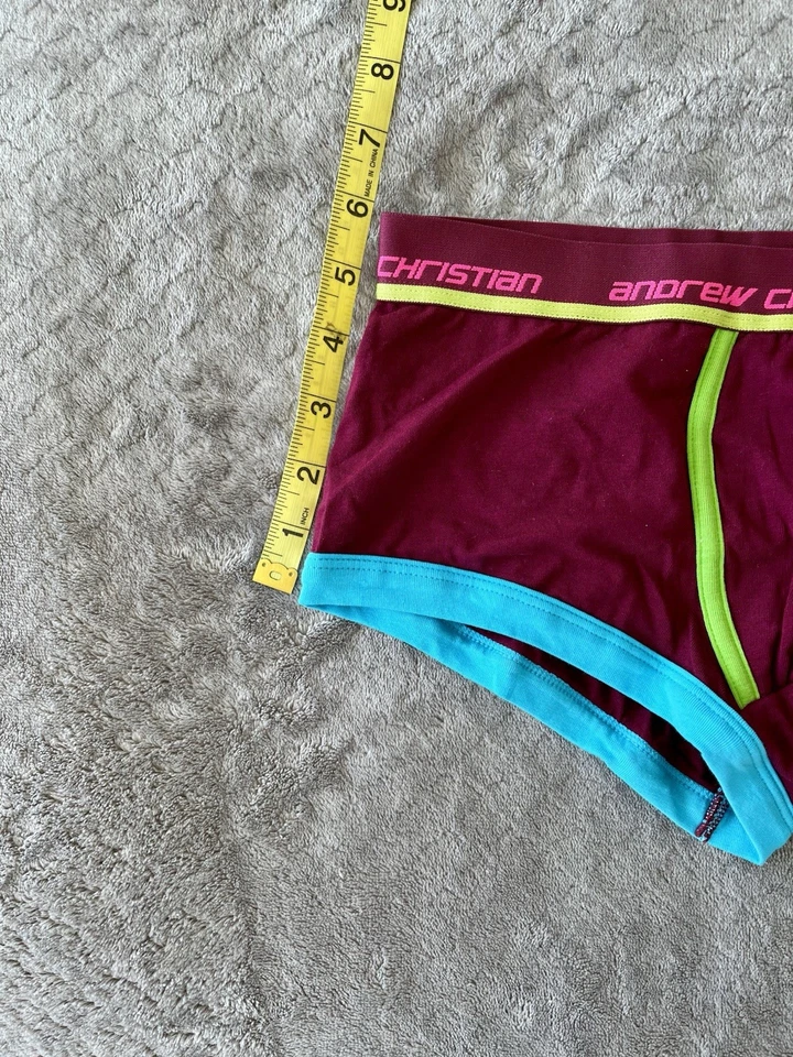 Calzoncillo boxer Andrew Christian con tecnología Show It, granate, mediano, nuevo sin etiquetas Foto 4 de 4