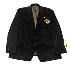 NWT Lauren Ralph Lauren Men Size 43 REGULAR 43R Black Corduroy Blazer Jacket NEW