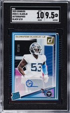 2025 PANINI DONRUSS AUTO-BLACK #384 OLUWAFEMI OLADEJO /10 SGC 9.5 AUTO 10