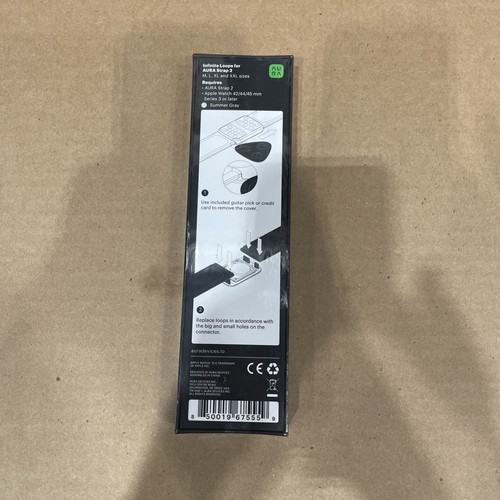 Bracelet AURA Infinite Loops Compatible avec Apple Watch Gris Été 45mm Scellé - Photo 2 sur 2