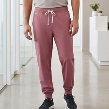 FIGS 18W Zamora Jogger Scrub Pants Mauve Pink Unisex W18SW2005P Pockets