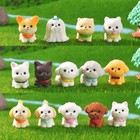 Set of 14 Mini Dog Figurines Resin for Cake Decoration and Room Display