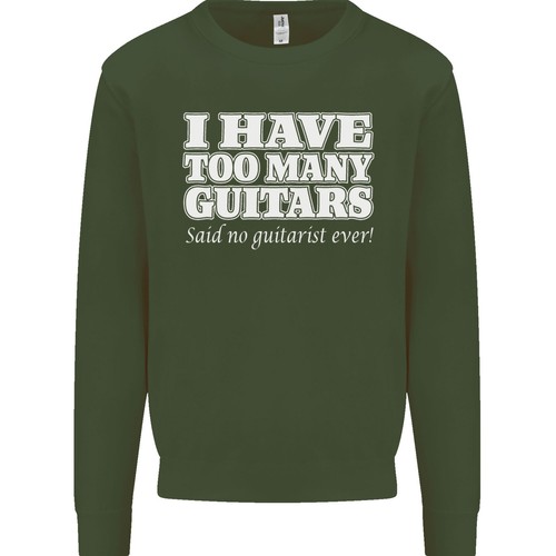 I Have Too Many Guitars Funny Guitarist Kids Sweatshirt Jumper - Picture 6 of 31