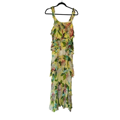 Alice McCall Dress Size AU 12 US 8 Maxi Long Wild Front Tiered Floral - Picture 4 of 8