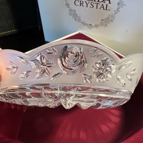 Neu im Karton Oneida Crystal Southern Garden Herz Tablett, 8", Deutschland 1994 - Bild 3 von 5