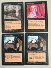 4x Black 3xC + 1xU MTG - Renaissance German ©1995 NM eg Vampire Bats