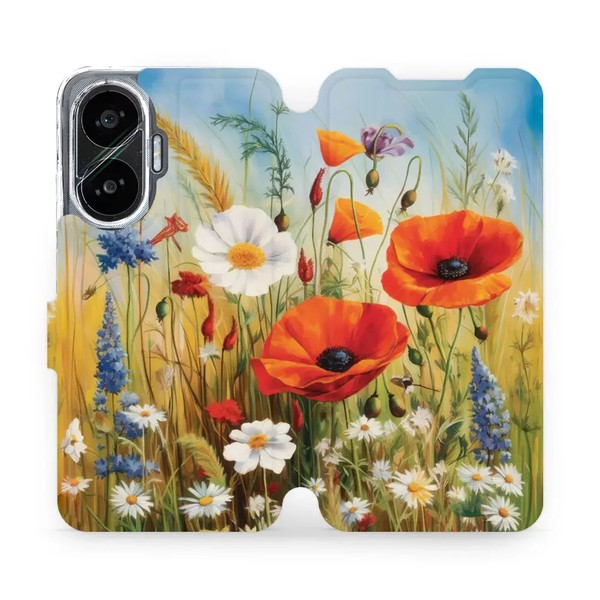 HandyhüLle Mit Klappe FüR Xiaomi Poco F7 Mobiwear Case Cover Etui Wiesenblumen-image