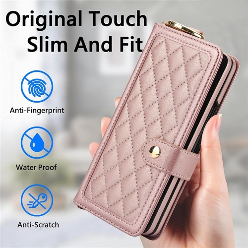 For Samsung Galaxy Z Fold7/6/5/4/3 Leather RFID Wallet Case w/ Pen Holder Strap - Picture 64 of 64