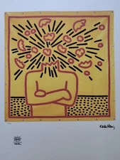 Keith Haring Signed - Exploding Head - Certificate